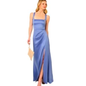 Adrianna Papell Backless Blue Dress